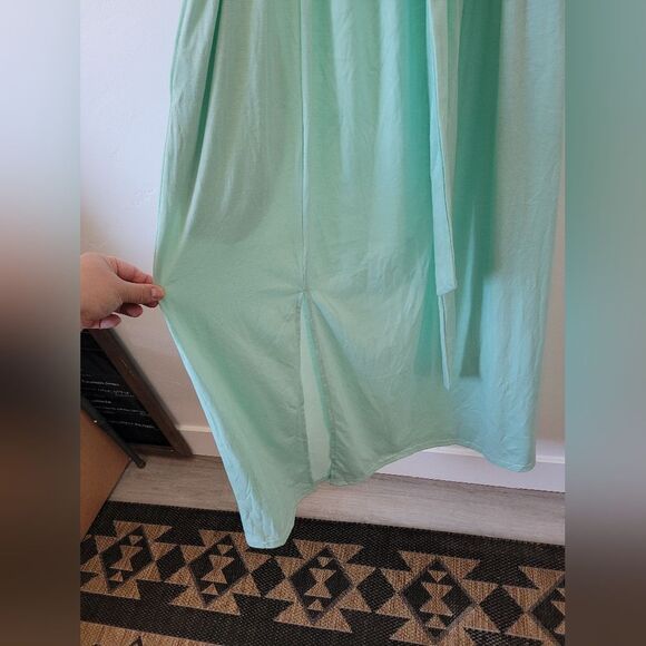 Pinup Fashion Teal Mint Green Maxi Dress Flattering Slimming Plus Size 18 W - Picture 11 of 12